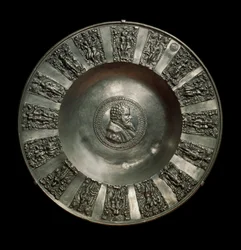 Arte alemán: plato sajón de estaño alrededor de 1560