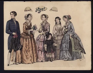 Placa de moda alemana, mediados del siglo XIX
