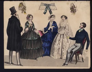 Placa de moda alemana, mediados del siglo XIX
