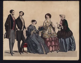 Placa de moda alemana, mediados del siglo XIX