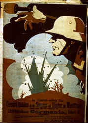 Cartel de película de guerra alemana