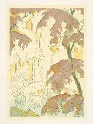 Ilustración de Styl, pub.1922 (pochoir print)