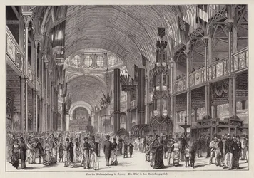 Interior del Garden Palace, Exposición Internacional de Sídney, Nueva Gales del Sur, Australia