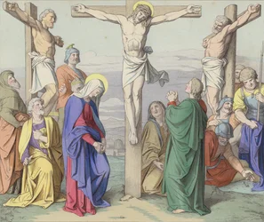 Jesús muere en la cruz