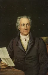 Johann Wolfgang von Goethe (1749-1832), poeta, novelista y dramaturgo alemán (cromolito)