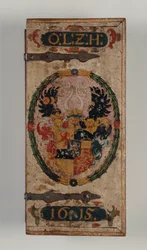 Tapa de la caja de pernos de ballesta perteneciente al Príncipe Otto von Hesse, 1615
