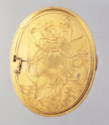 Medallón con retrato en miniatura de cera de Landgrave Wilhelm IV