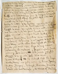 Página manuscrita de artículo de Karl Marx, en el periódico International Herald, publicado el 25 de enero