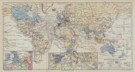 Mapa de rutas marítimas mundiales
