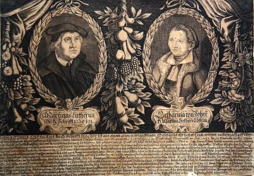 Martín Lutero y su esposa Katharina von Bora