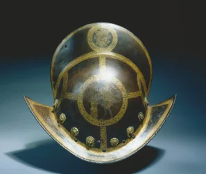 Morrión de la Guardia Estatal del Elector Christian I de Sajonia, Núremberg, c.1580-91