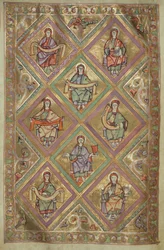 Ms. Czart. 1207 IV, fol.9v Vida de Cristo según San Mateo, del Evangeliarium de la Catedral de Plock c.1075