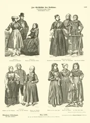 Trajes del norte de Alemania, finales del siglo XIX
