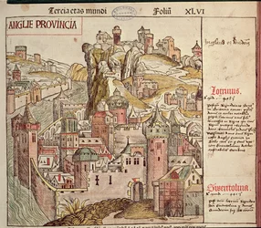 Viejo Londres, de la Crónica de Núremberg por Hartmann Schedel, 1493