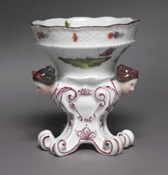Par de saleros del Servicio Sulkowsky, fabricante Fábrica de Porcelana de Meissen, Alemania, 1735-1756