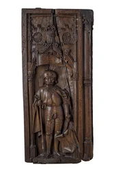 Remate de banco que representa a San Quirino de Neuss, c.1485-1515 (roble)
