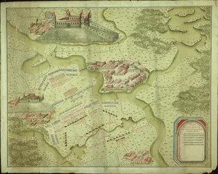 Plano de la Batalla de Mollwitz el 10 de abril de 1741