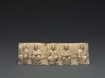 Placa de un altar portátil: Cristo y los Apóstoles, Valle del Bajo Rin