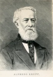 Retrato de Alfred KRUPP (1812-1887), industrial del acero alemán