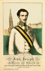 Retrato de Francisco José I, emperador de Austria, de Neuruppiner Bilderbogen, 1854