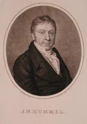 Retrato de Johann Nepomuk Hummel (1778-1837) grabado por F. Fleischmann