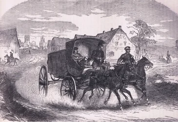 Puesto militar prusiano, Historia de la Guerra entre Francia y Alemania de Cassell, publicada por Cassell and Company Limited, c.1890 (litografía)