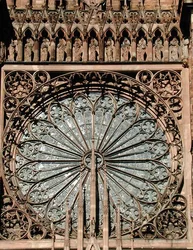 Rosetón de la fachada oeste, comenzado en 1277