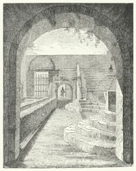 Ruinas del Pequeño Teatro en Pompeya (grabado)