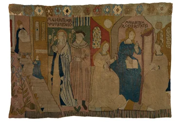 Tapiz que representa la Presentación en el Templo de la Virgen y su Educación, de Alemania Media
