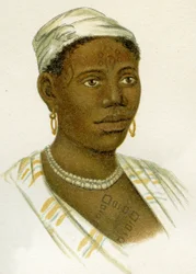 Mujer africana tatuada, 1894