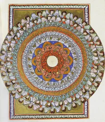 El coro de los ángeles. Miniatura del Liber Scivias de Hildegarda de Bingen, hacia 1175 (acuarela sobre pergamino).