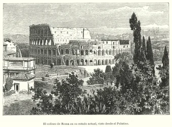 El Coliseo, Roma, visto desde la Colina Palatina