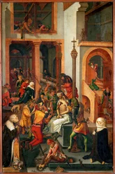 La burla de Cristo (témpera sobre madera)