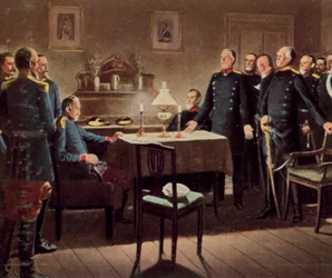 Capitulación de la fortaleza de Sedán, 2 de septiembre de 1870 (litografía en color ampliada)
