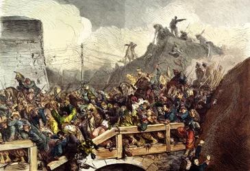 Las tropas francesas derrotadas en la batalla de Sedan, 1 de septiembre de 1870