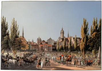 La feria de Leipzig. ca 1810-20 (grabado)