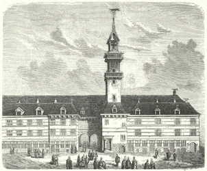 El Royal Exchange original, Londres (grabado)