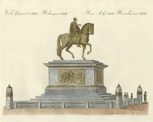 La estatua de José II frente al castillo del Emperador en Viena