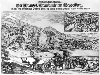 La toma y destrucción de Heidelberg por los franceses en febrero de 1689