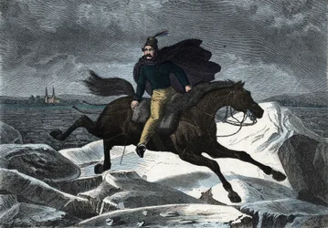 El cuento de Sandor en su caballo Tártaro galopando sobre el río helado del Danubio. En “Wenn Jemand eine Reise thut, so kann er was erzahlen” (Cuando alguien viaja, esto es lo que puede contar), cuento alemán de Franz Wiedemann