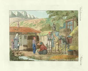 Los habitantes del valle en la península de Crimea