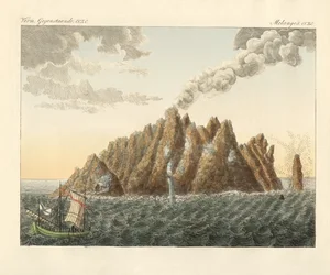 La isla volcánica de San Juan el Teólogo