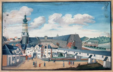 Vista de Weimar con el Castillo de Wilhelmsburg