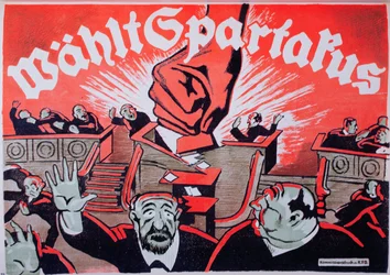 Votad Spartacus, cartel electoral de la Liga Espartaquista, 1918
