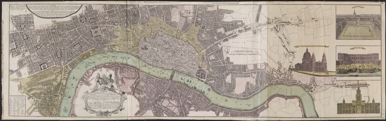 Londres y Westminster y también suburbio de Southwark