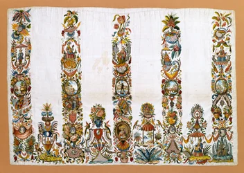 Delantal de mujer, c.1760 (seda con hilos metálicos)