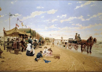 Playa de Sanlucar,siglo XIX (óleo)