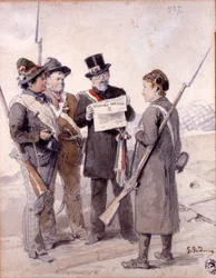 Risorgimento: Los cinco días de Milán (Cinque giornate di Milano) (18-22 de marzo de 1848): se trata de uno de los primeros episodios de las Revoluciones de 1848 (parte de la Primera Guerra de Independencia italiana) que supuso el ascenso de la población m