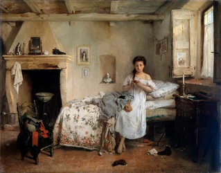 Triste presentimiento - óleo sobre lienzo