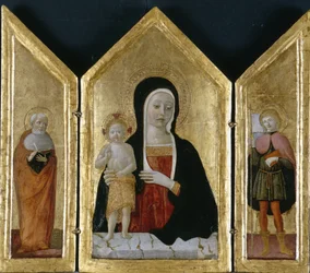 Madonna y Niño con dos Santos